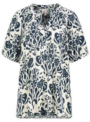 Produktbild von EIGHT 2 NINE Leo Bluse mit Allover-Print und V-Neck Viskose Größe: L