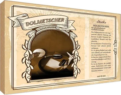 Produktbild von vianmo Holzschild 12x18 cm Dolmetscher Beruf Arbeit