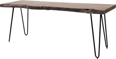Obrázok produktu pre FURNLUX Jedálenský stôl Avola orech a čierna 122 cm / Hlavná farba: hnedá / Rozmery: 122 x 46 x 41 cm