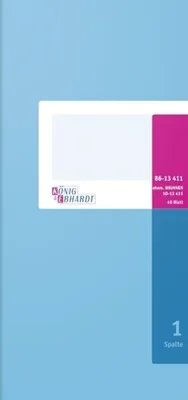 Produktbild von Geschäftsbuch 2/3A4 40 Blatt 1 Spalte Karton hellblau Packung mit 5 Stück