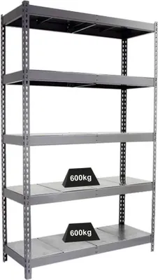 Produktbild von PROREGAL Schwerlastregal METAL BEAST FIVE | HxBxT 200x150x60cm | Fachlast 600kg | Grau