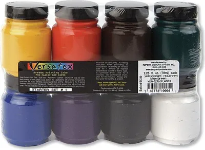 Immagine prodotto di Set di inchiostri serigrafici jacquard - Versatex 8 colori 66,5 ml tessuto