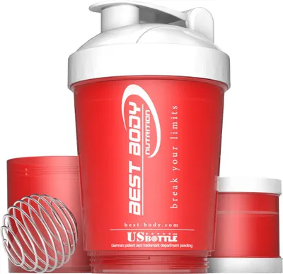Produktbild von Best Body Nutrition - Eiweiß Shaker USBottle - Design Best Body Nutrition - Stück, 1 x Stück, Farbe: rot weiss