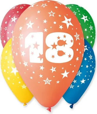 Obrázek produktu pro Prémiové balónky k 18. narozeninám 30cm 5ks
