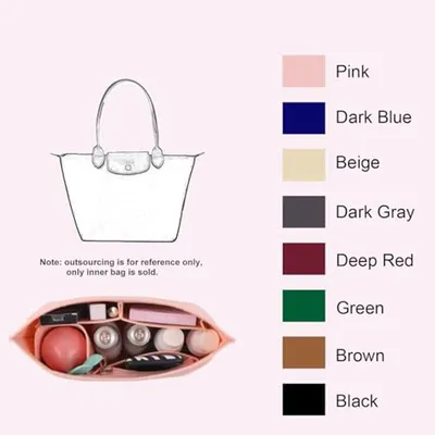 Handtasorganizer mit Fächern | Faltbare Tasche Organizer aus Filz für Damen