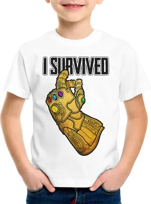 Produktbild von style3 I survivded Thanos Kinder T-Shirt infinity superheld kino