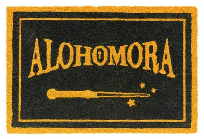 Zdjęcie produktu dla WYCIERACZKA POD DRZWI WEWNĘTRZNA, Kokosowa, Harry Potter z Napisem Alohomora, 40x60