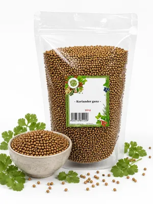 Produktbild von K T 500 g Koriander ganz Koriandersamen Koriandersaat Korianderkörner Coriander Cilantro- 1 A Qualität