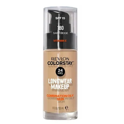 Zdjęcie produktu dla Revlon ColorStay, Buteleczka z pompką, Płynny, Skóra mieszana, Skóra tłusta, Beżowy, Sand Beige, 30 ml
