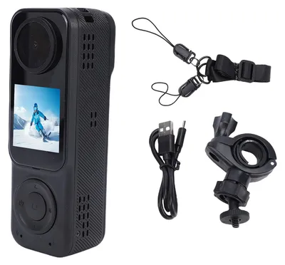 Image de Caméra 4K DV à l'avant et à l'arrière, double objectif avec Wi-Fi, écran de 1,53 pouces, vlog pour le cyclisme et les voyages, stabilisation d'image électronique