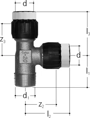 Produktbild von Sanipex MT-T-Stück mit Aussengewinde 3/4 x 20 x 20 mm 4655.220