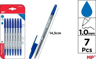 Zdjęcie produktu dla Długopis niebieski 1.0 mm 7 sztuk