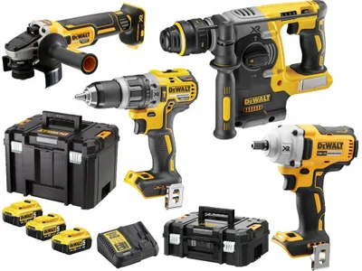 Zdjęcie produktu dla Dewalt Zestaw Combo 18V Dck428P3T (Dcf894 + Dcd796 + Dcg405 + Dch273) 3X5,0Ah Tstak