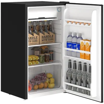 Produktbild von HOMCOM 91 L Mini Kühlschrank mit Gefrierfach, Wechselbarer Türanschlag, Schwarz