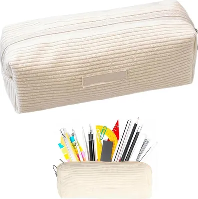 Obrázek produktu pro Pouzdro na psací potřeby pro dívky a teenagerky, Cordura, pouzdro na psací potřeby, pouzdro na psací potřeby, dívky, pouzdro na psací potřeby, béžové, vhodné pro chlapce i dívky, školní potřeby, dárky k narozeninám