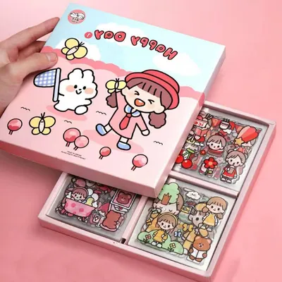 Produktbild von 100 Stück Kawaii Aufkleber für kreative Dekoration