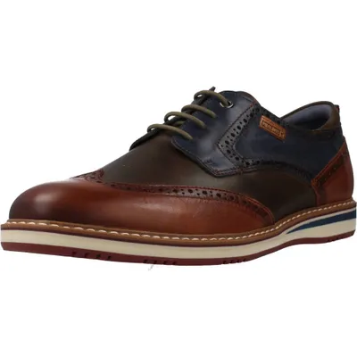 Produktbild von Pikolinos Herren Schnürschuh Leder Brogue Lochmuster perforiert Avila M1T-4191C1, Größe:44 EU, Farbe:Mehrfarbig