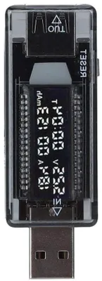 Image de Testeur d'alimentation USB 3,3 A, 3,5-20 V, voltmètre et ampèremètre, portable