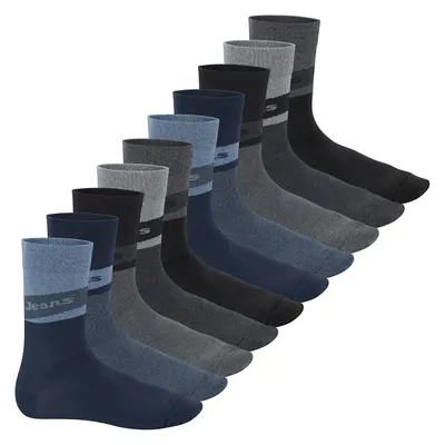 Produktbild von Footstar Gemusterte Socken für Männer (10 Paare) Gemusterte Baumwollsocken - Jeans