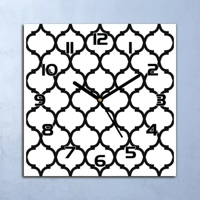 Produktbild von Wanduhr Echt-Glas-Küchenuhr Marokkanische Kunst Quarz 30x30 Deko Bilder