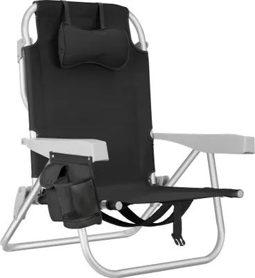 Produktbild von Strandstuhl Coral, klappbar mit Rucksackfunktion - schwarz, pro Stück