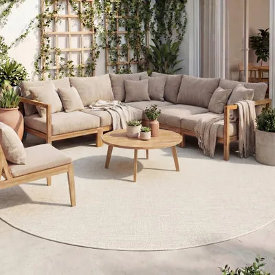 Zdjęcie produktu dla Volero - Dywan okrągły - Malta Melange Kremowy - Ø 120 cm