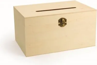 Produktbild von Graine Creative Holzkiste mit Schlitz Deko-Box 24x16x13 cm