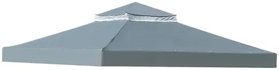 Productafbeelding van Dubbele dakbedekking, 3 x 3 meter - Waterdichte paviljoenoverkapping met net