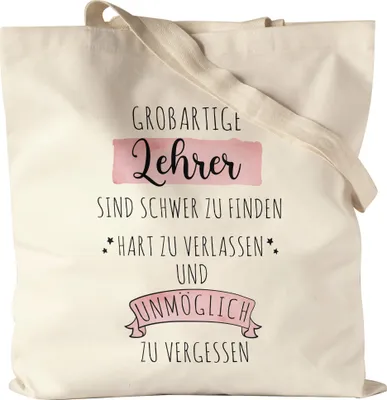 Produktbild von Großartige Lehrer Sind Schwer Zu Finden Jutebeutel Stoffbeutel Canvas  Dankeschön Geschenk Hart Zu Vergessen