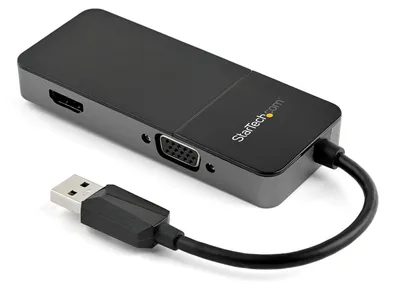 Imagen del producto de Adaptador USB 3.0 a HDMI y VGA, compatible con resolución 4K/1080p