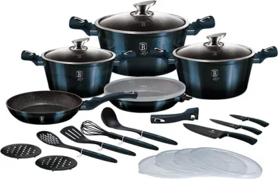 Obrázek produktu pro VařeníBerlinger Haus sada hrnců 22 El. Metallic Aquamarine BH7183