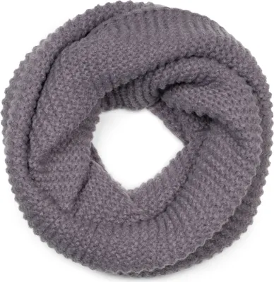 Produktbild von styleBREAKER Uni Strick Loop Schal Einfarbig mit Wellenmuster, warmer Winter Strickschal, Schlauchschal 01018169