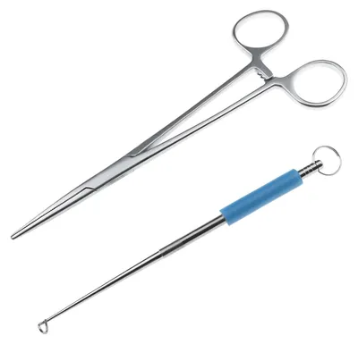 Produktbild von Fischzange - Edelstahl - Hakenentferner - Antirutschgriff - 18cm Länge - 1 Stück - Fischhaken