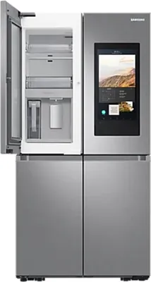 Produktbild von Samsung RF65A977FSR, Freistehend, French door, Edelstahl, Tür-zu-Tür, Berührung, LCD