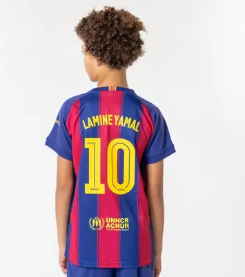 Immagine prodotto di Maglia da casa FC Barcelona Lamine Yamal per bambini - Taglia 140 / 10 anni - Stagione 2025/2026 - Maglia Lamine Yamal - Maglia Barca - Prodotto ufficiale