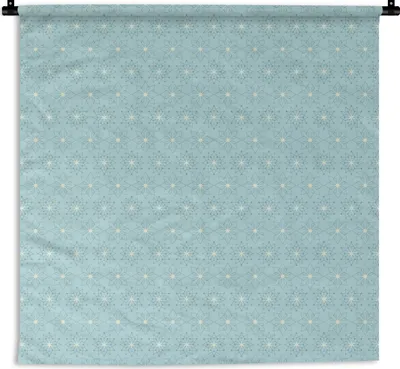 Produktbild von MuchoWow® Wandteppich Wandbehang Schneeflocken - Winter - Design - Sterne 150x150 cm Tapisserie Dekoration Wandtuch - Wohnaccessoires - Modernes
