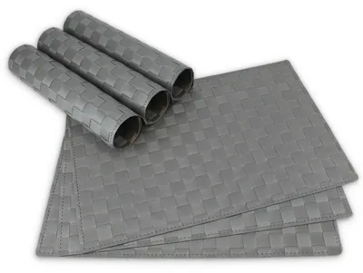 Produktbild von Tischsets MODERN 6er Set Grau als Tischuntersetzer