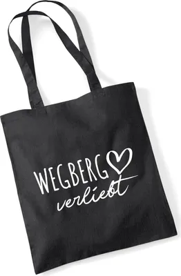 Produktbild von Huuraa Jutebeutel Wegberg verliebt 10 Liter Black Baumwolle Tasche Geschenkidee