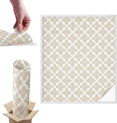 Zdjęcie produktu dla Folia witrażowa do okien - 116x100 cm - Folia witrażowa, dekoracyjna i nieprzezroczysta - Samoprzylepna folia dekoracyjna do szkła w witrażowy wzór - Ochrona UV, łatwa w montażu, dekoracja okna - Geometryczne liście