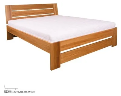 Produktbild von Bett Doppelbett Eiche Ehebett Holzbett 200x200 Bettgestell Massive Möbel Betten