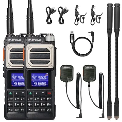 Immagine prodotto di BAOFENG UV-25: radio ricetrasmittente tri-potenza da 10W, per comunicazioni a lungo raggio, compatibile con le bande UHF/VHF