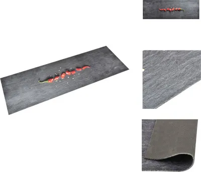 Produktbild von vidaXL Küchenbodenmatte Waschbar Pfeffer 60x180 cm -  Fußmatten