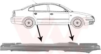 Produktbild von VAN WEZEL 5836104 Schweller Reparaturblech Einstiegblech Rechts für VW PASSAT Variant (3B6) PASSAT Variant (3B5) PASSAT (3B3) PASSAT (3B2)