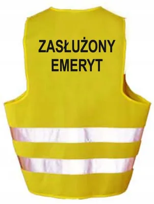 Zdjęcie produktu dla Kamizelka odblaskowa imprezowa ZASŁUŻONY EMERYT