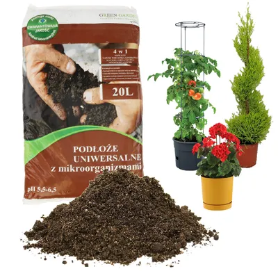 Produktbild von Blumenerde Qualitat-Universalerde 20L, 4-in-1-Substrat mit Mikroorganismen für Blumen, Gemüse, Setzlinge, Kultursubstrat, für Zimmerpflanzen, Gemüse und Rasen
