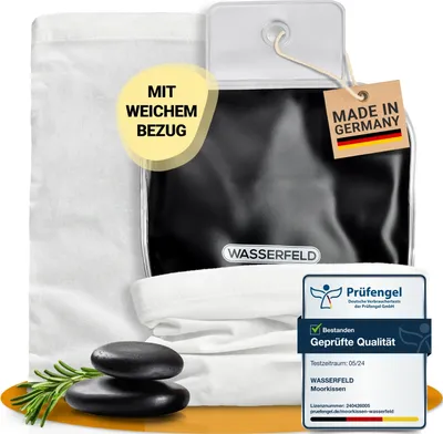 Produktbild von WASSERFELD® Moorkissen für Mikrowelle | weicher Bezug | Naturmoor |hochwertiges Wärmekissen | Anti-Verspannung für Nacken, Schulter, Rücken & Bauch