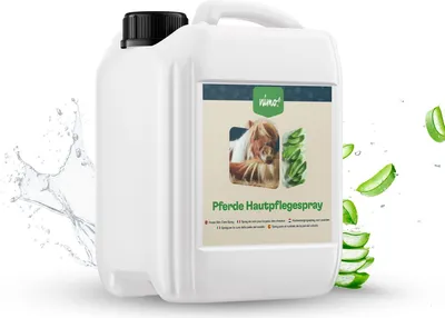 Produktbild von nimo® Pferde Hautpflegespray | Hautpflege für Pferde mit Aloe Vera & Panthenol | Regeneration der Haut bei Trockenheit & Entzündungen | gegen Juckreiz & Reizung | bei Ungezieferbefall, Gras Milben