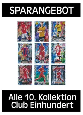 Immagine prodotto di Topps Match Attax - 2017/18 - 10ª collezione - TUTTI i 9 club da 100