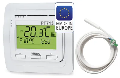Kamerthermostat für Fußbodenheizung, digital, weiß