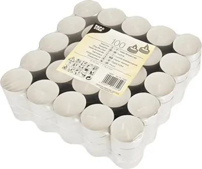 Produktbild von Papstar Teelichte Ø 39 mm 17 mm weiß, 10 x 100 Stück